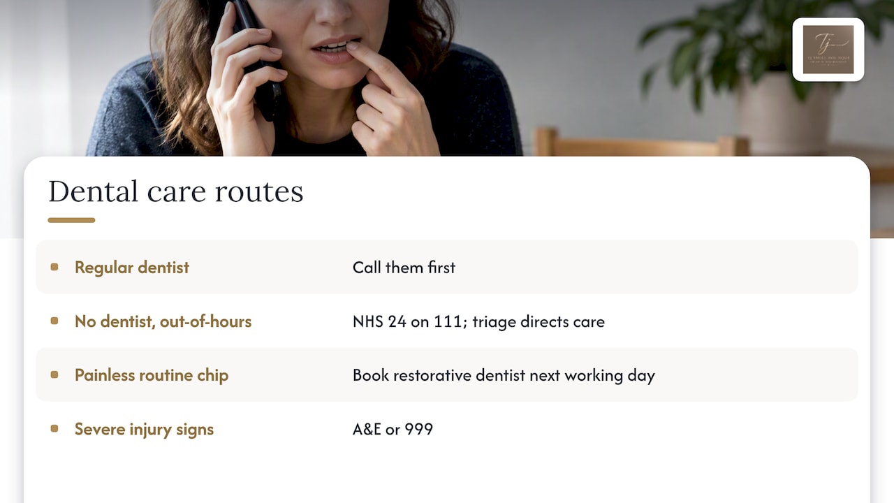 Routes for urgent and routine dental care