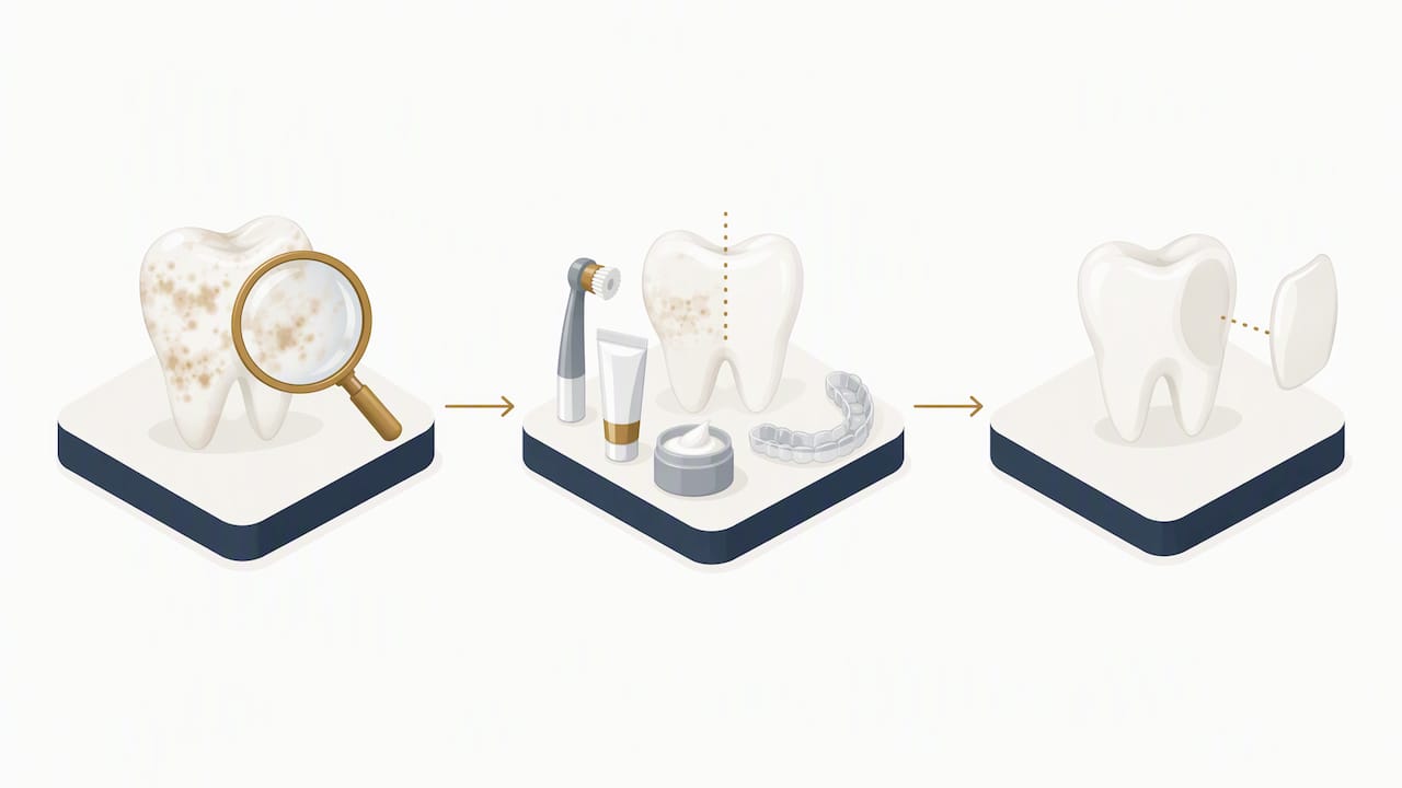 Treatment pathway from conservative care to veneers