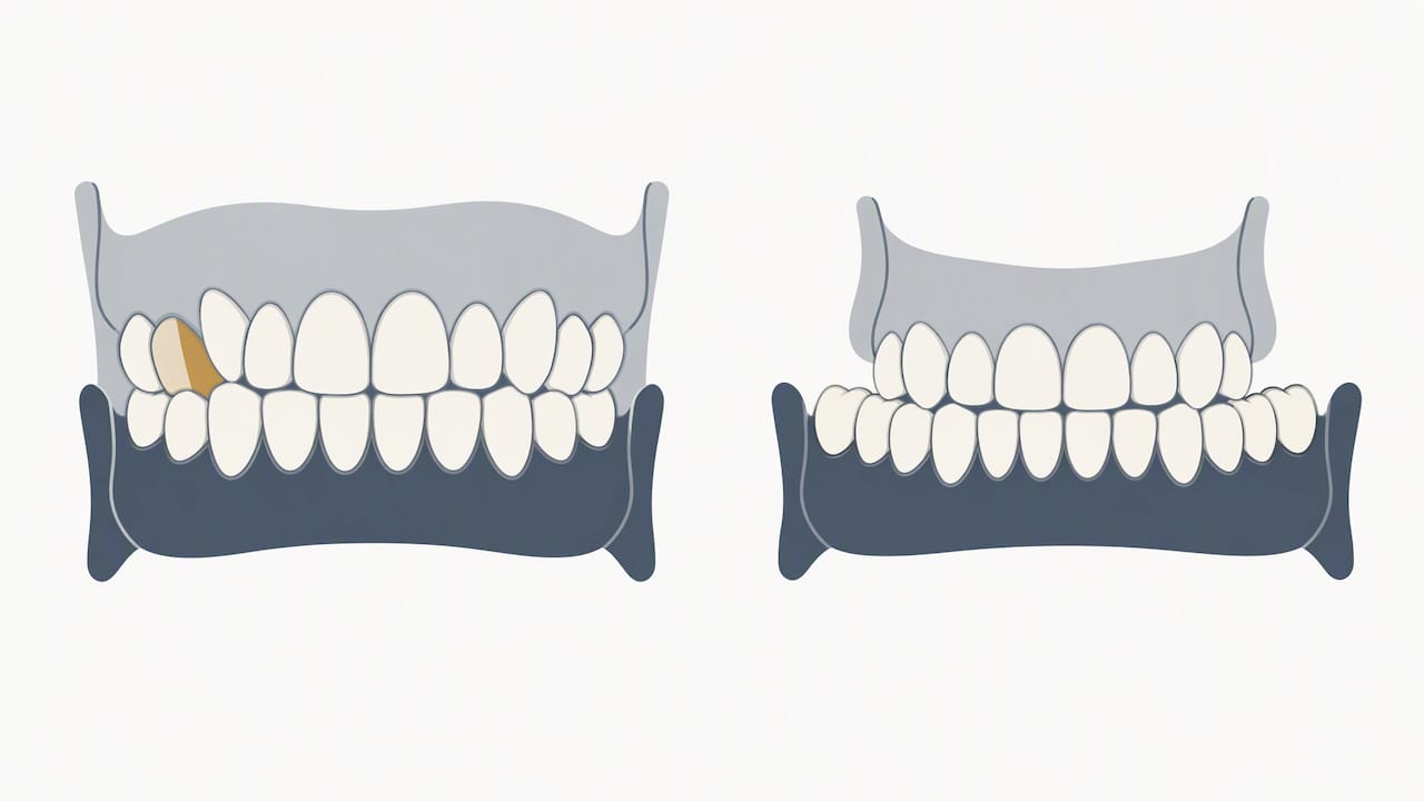 Tooth tipping contrasted with jaw-width mismatch