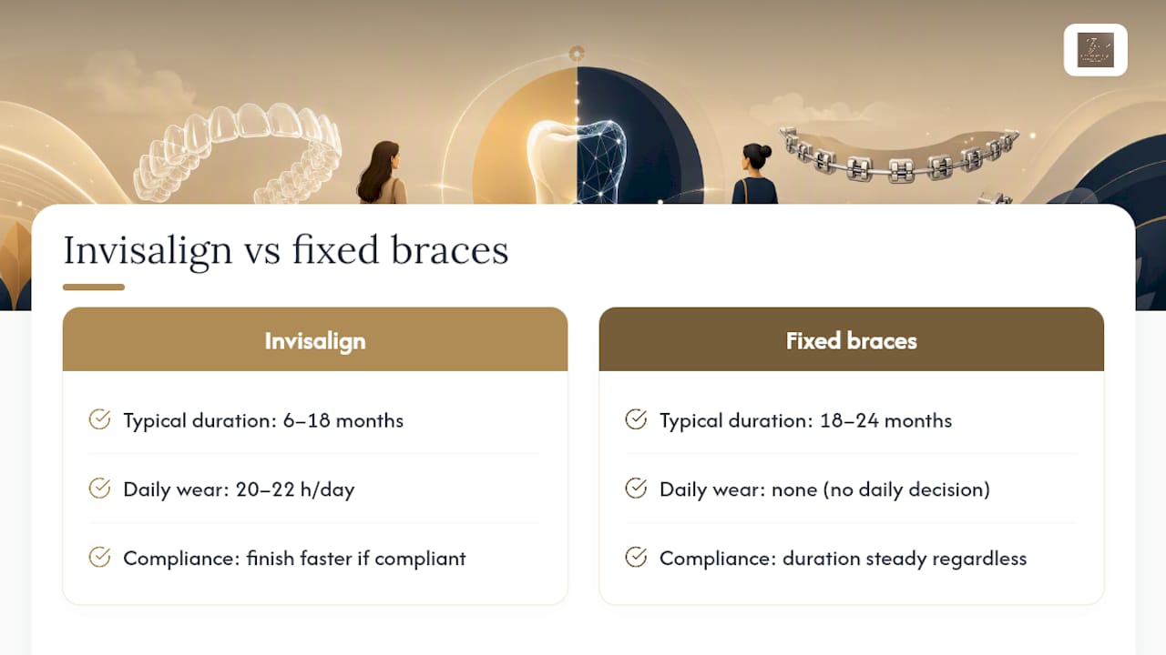 Invisalign and braces timeline comparison