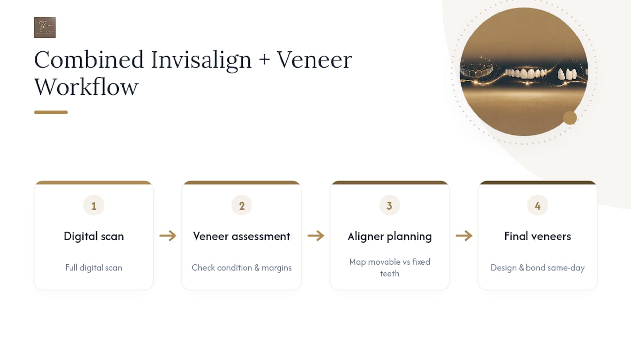 Combined Invisalign veneer planning workflow