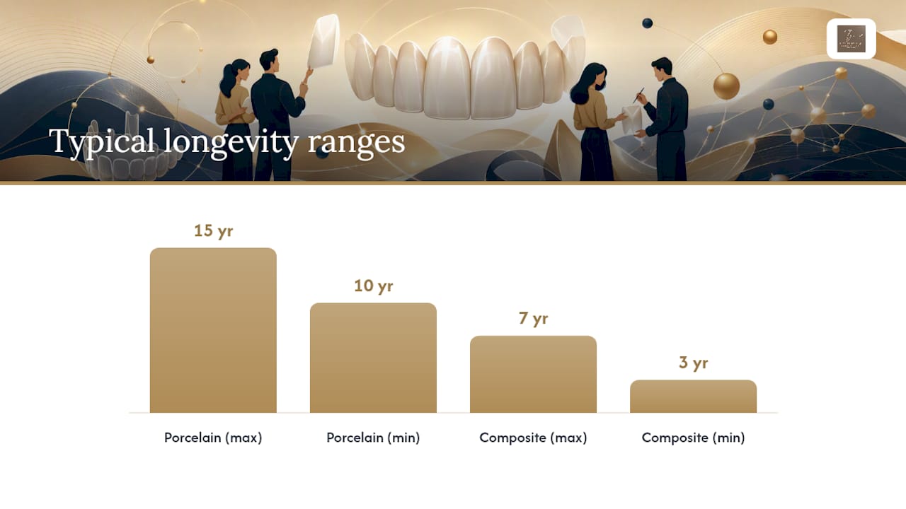 Porcelain veneer and bonding longevity comparison