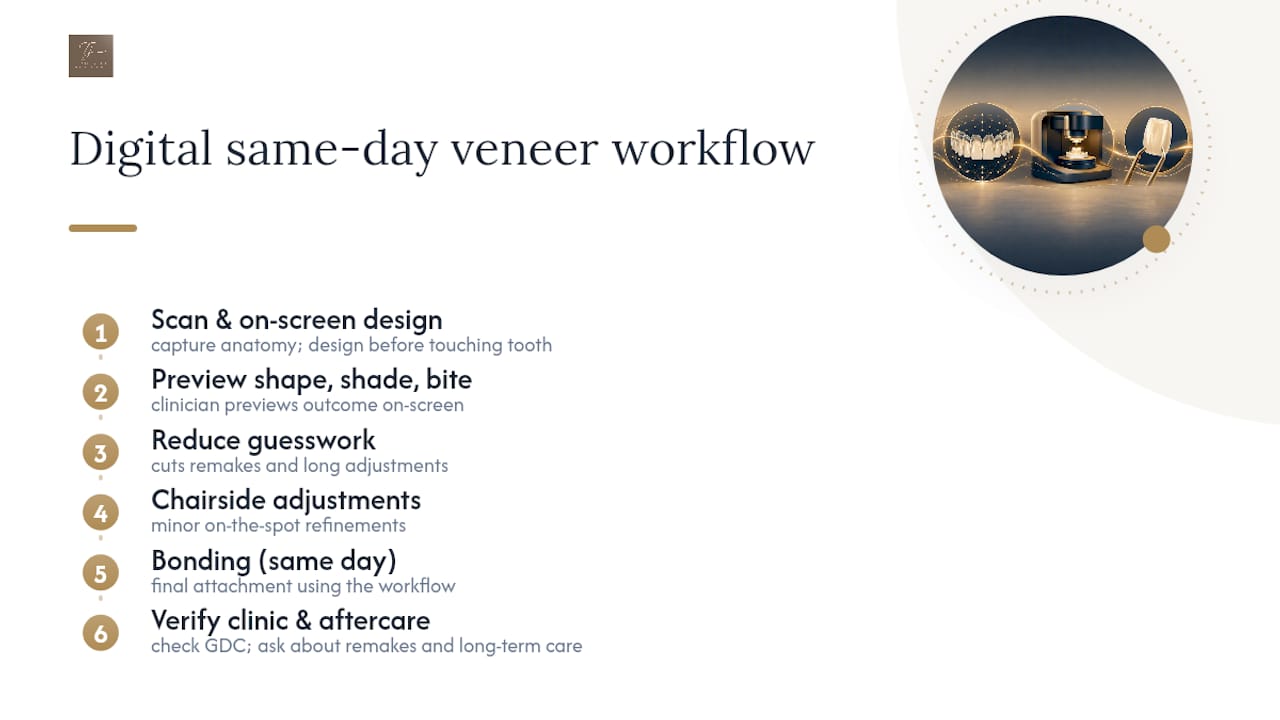 Digital workflow from scan to same-day smile