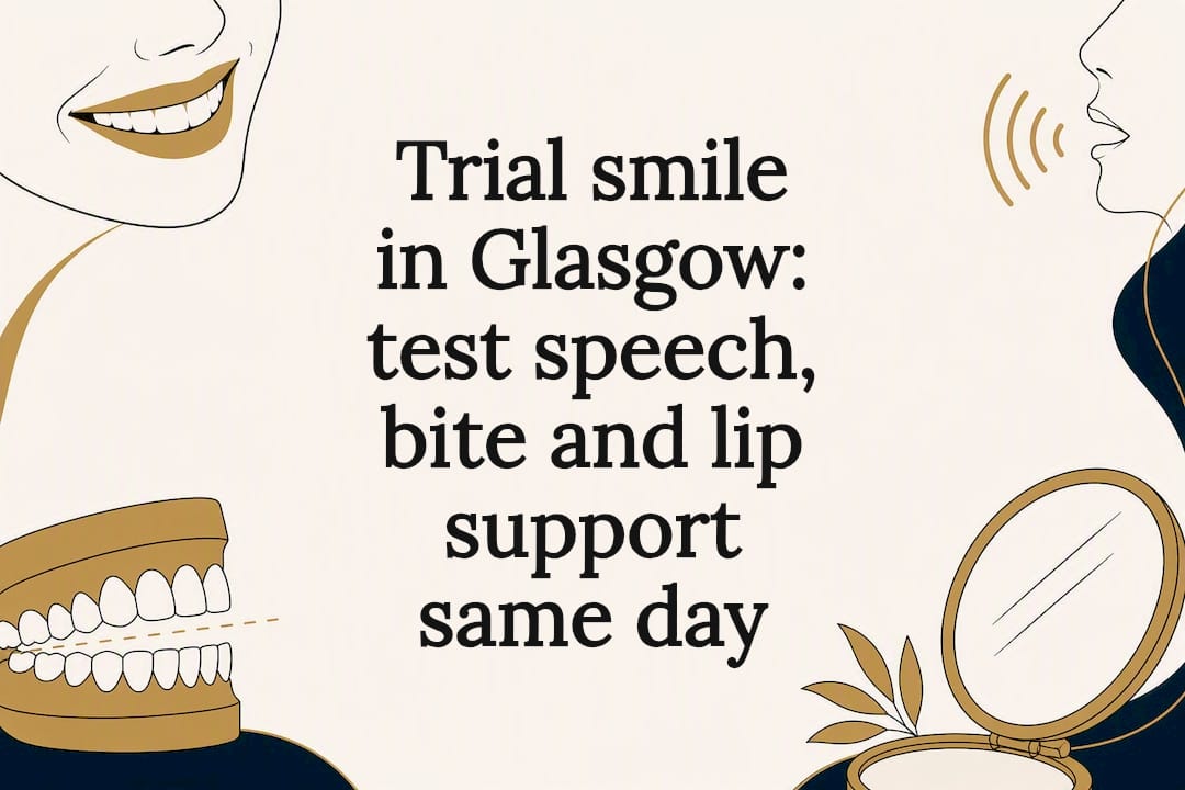 Trial smile in Glasgow: test speech, bite and lip support same day