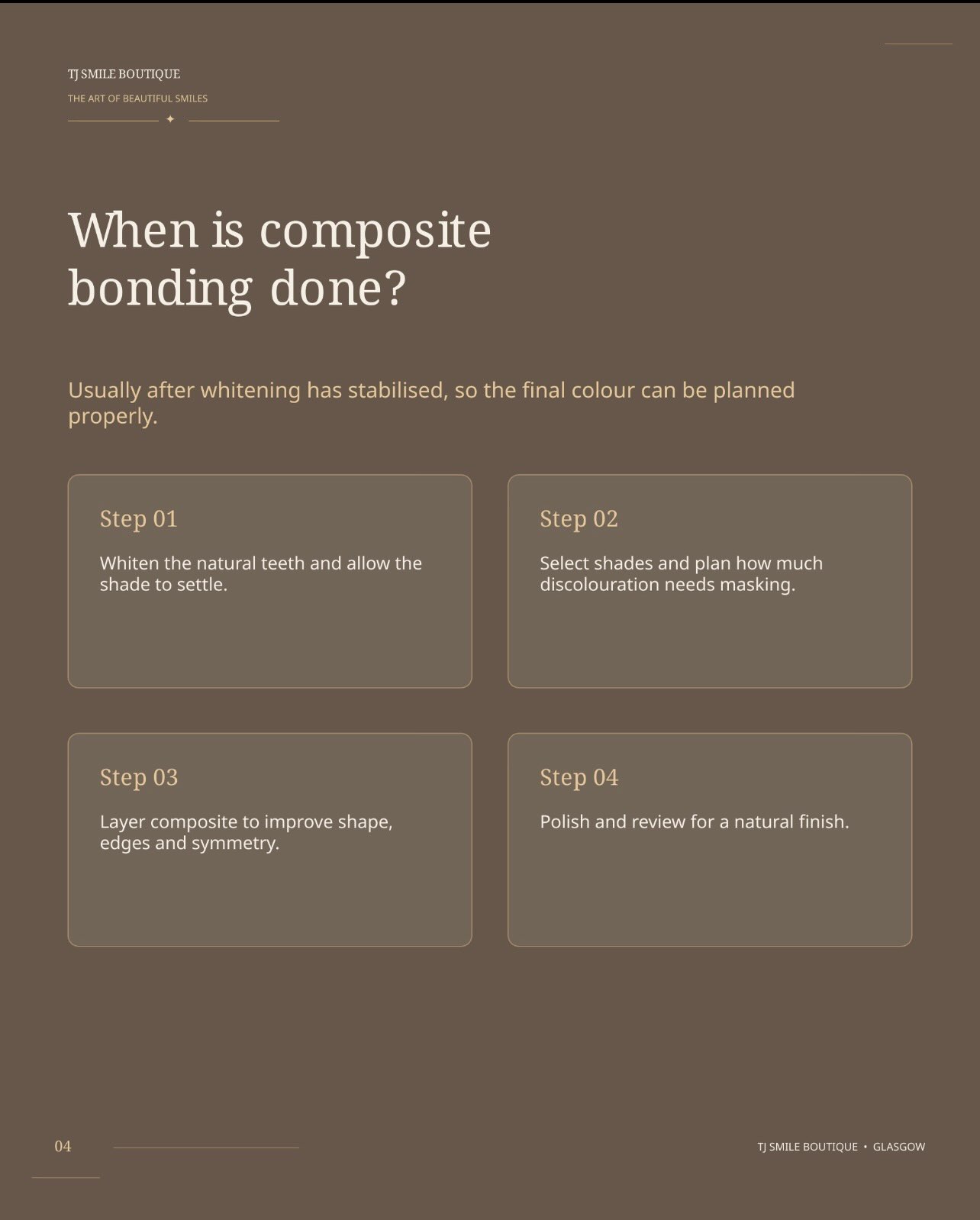 Composite bonding or teeth whitening — which comes first? ✨ For many smile-makeover cases, teeth whitening is completed first so the natural teeth… — image 8 of 12