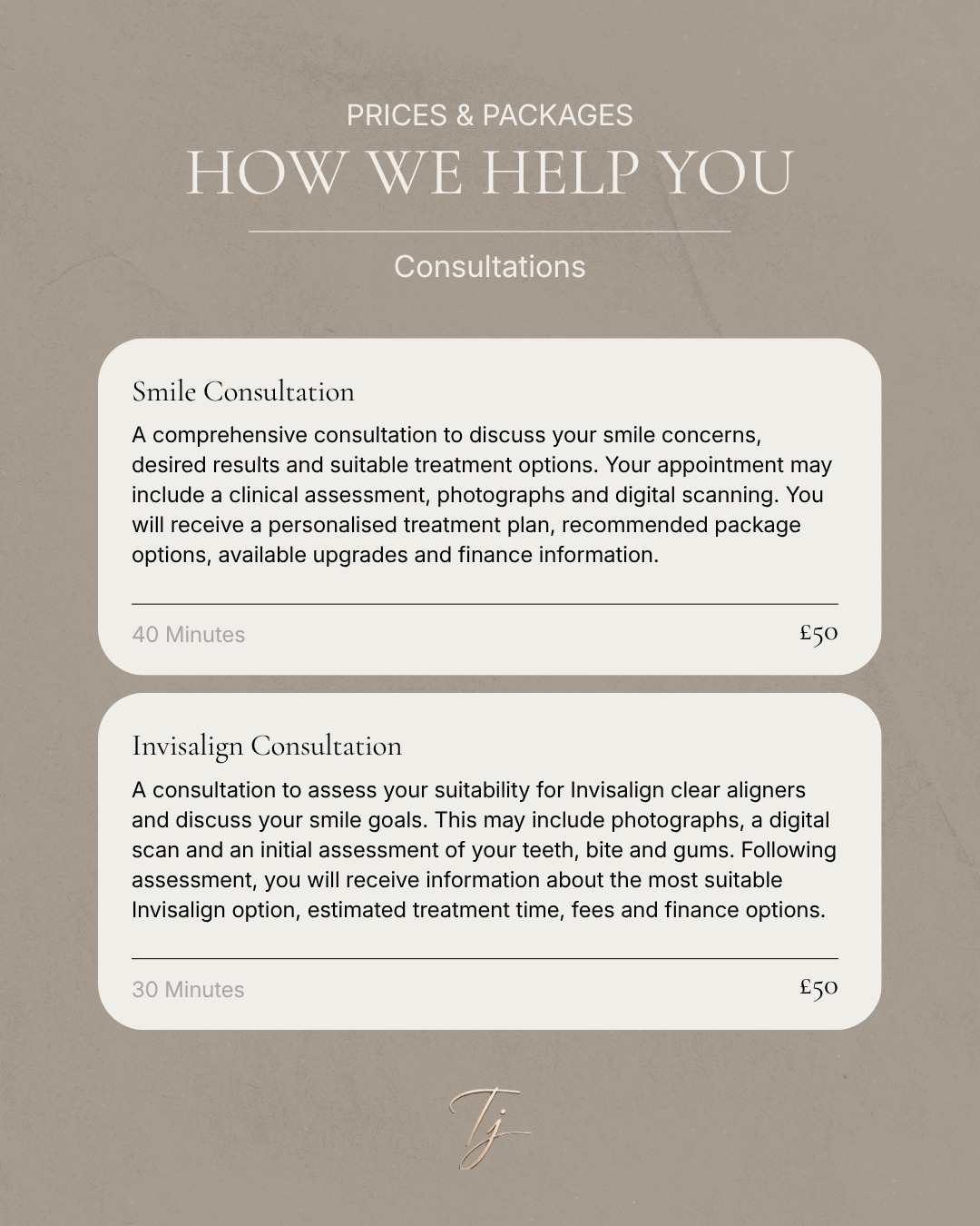 Clear, carefully designed consultations and smile packages. Every price includes exactly what's involved, so you always know where you stand before… — image 2 of 4