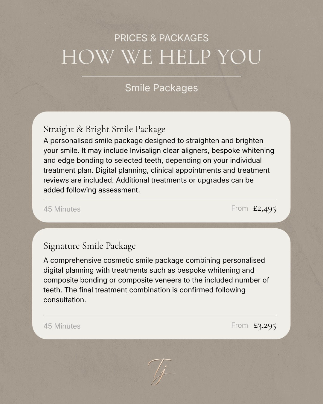 Clear, carefully designed consultations and smile packages. Every price includes exactly what's involved, so you always know where you stand before… — image 3 of 4