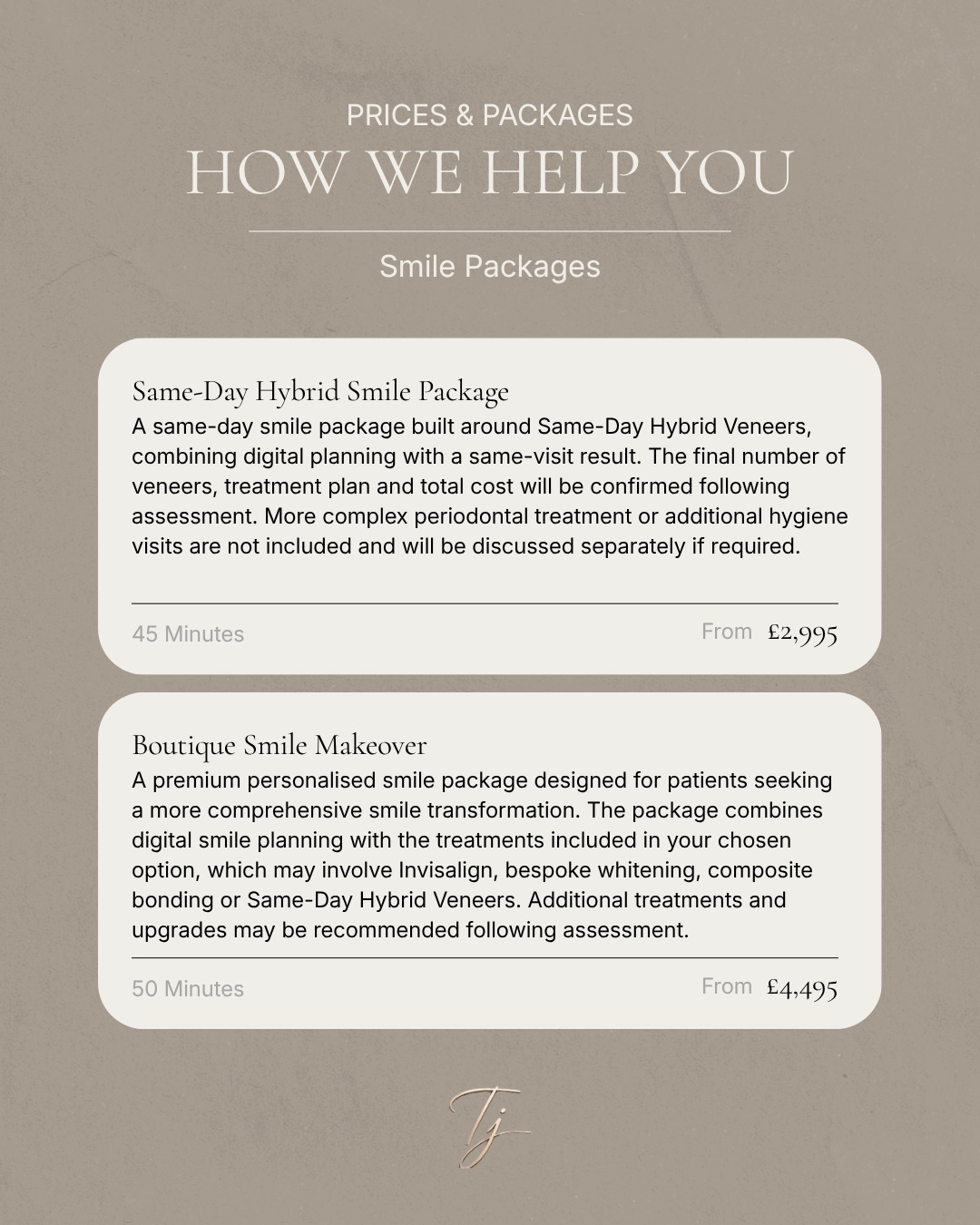 Clear, carefully designed consultations and smile packages. Every price includes exactly what's involved, so you always know where you stand before… — image 4 of 4