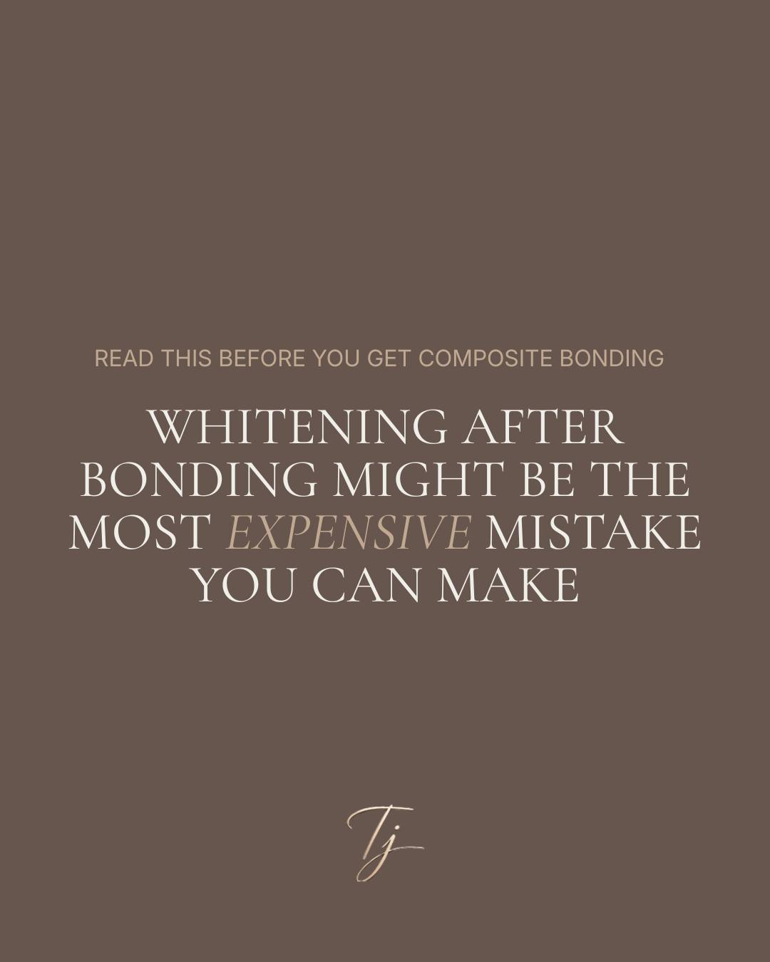 Whitening after bonding is the most expensive mistake I see. And it's completely avoidable. Composite bonding and veneers are colour-matched to your… — image 1 of 5